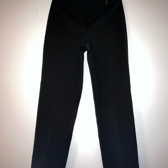 Talbots Dress Pants Womens 6 Black Stretch Straight Leg Trouser Polyester Blend - Picture 6 of 15